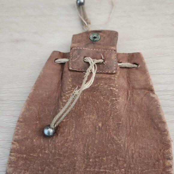 Vintage First State Bank Mountain Lake Minn. Leather Coin Sleeve Pouch Money Bag - Picture 5 of 7